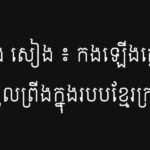 ឡុង សៀង ៖ កងឡើងត្នោតនៅទួលព្រីងក្នុងរបបខ្មែរក្រហម