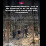 The Cambodian government cannot be held responsible for the Thai milit...