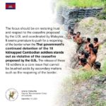 Thai government’s continued detention of the 18 kidnapped Cambodian so...