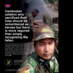Cambodian soldiers who sacrificed their lives should be remembered as ...