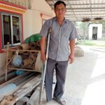 អនុប្រធានភូមិទួលទ្រាពិការជើងដោយសារសង្គ្រាម
